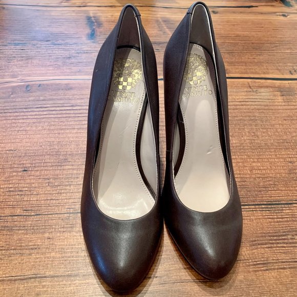 Vince Camuto Brown Leather Pump, Women's Size 7.5 - Picture 2 of 6